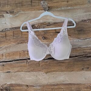 3/$10 Bali Cream Mesh Overlay & Lace Trimmed Underwire Bra 42D